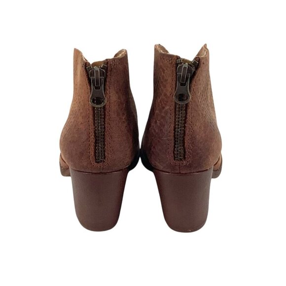 Korks Gemini Ankle Boots Womens 6.5 Brown Snake Pattern Chunky Heel - Picture 3 of 7